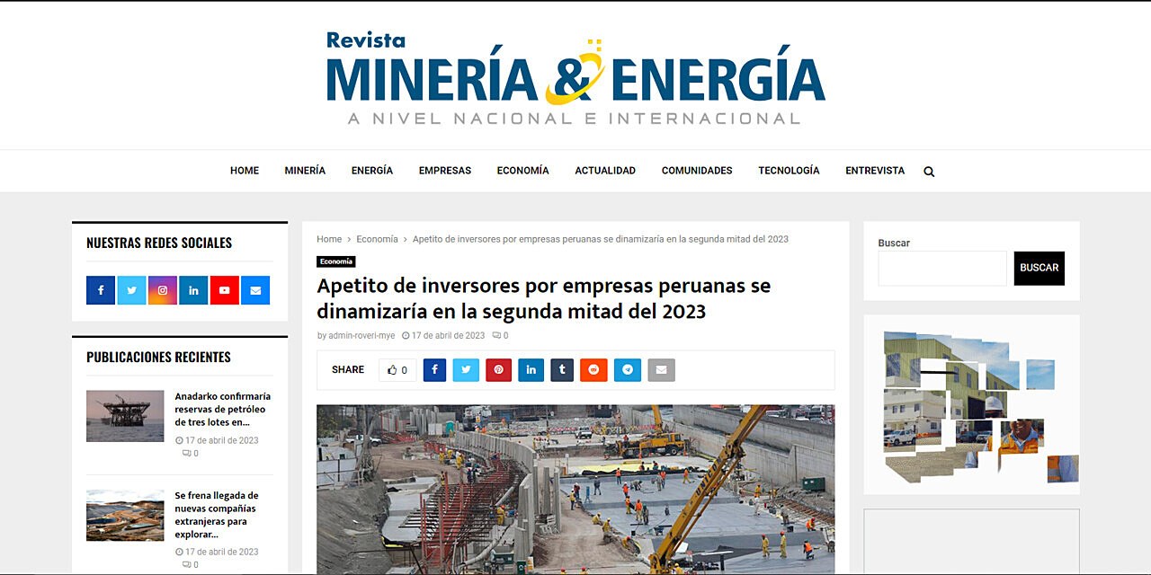 Apetito de inversores por empresas peruanas se dinamizara en la segunda mitad del 2023